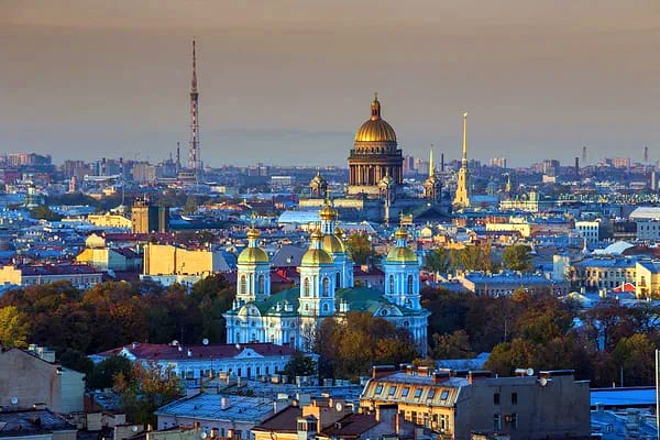 вид на Петербург с высоты
